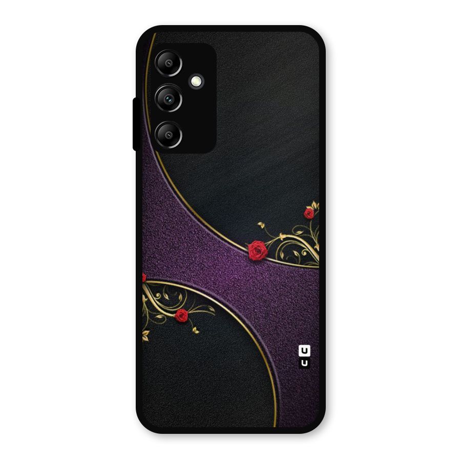 Flower Curves Metal Back Case for Galaxy A14 5G
