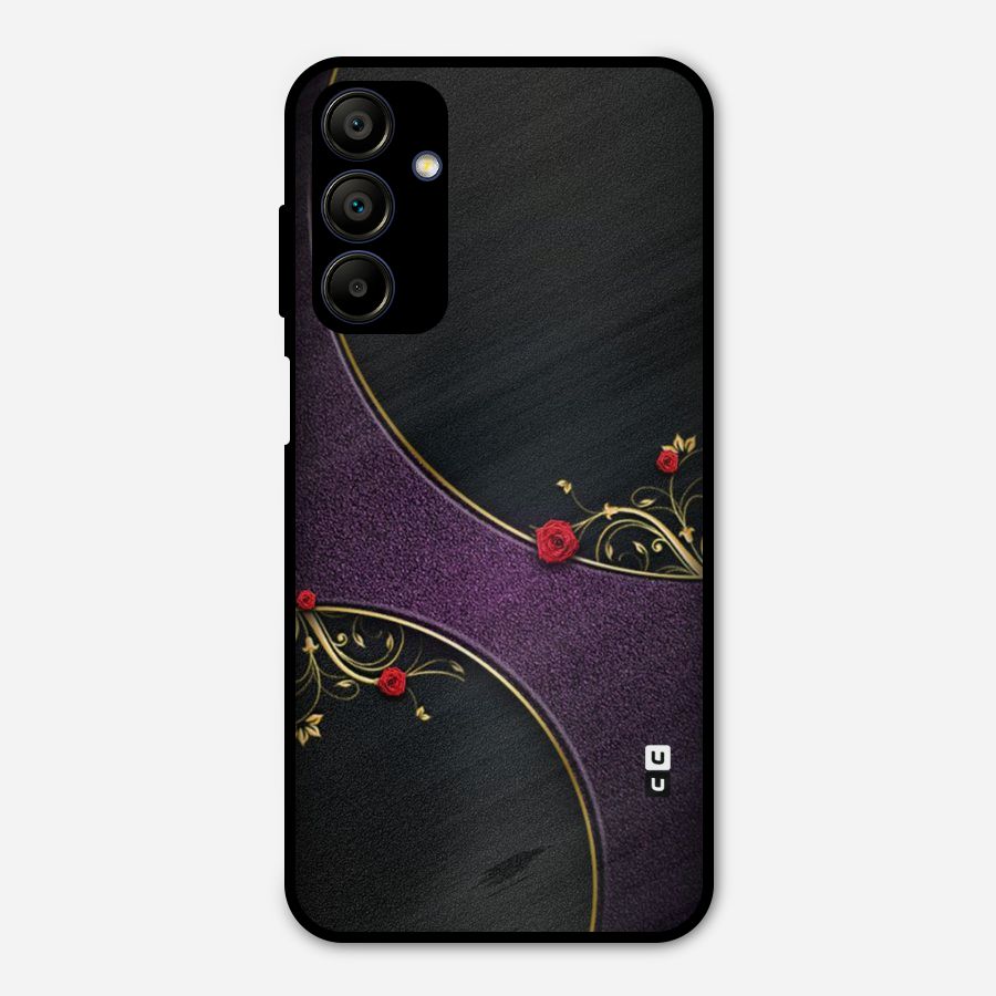 Flower Curves Metal Back Case for Galaxy A15 5G