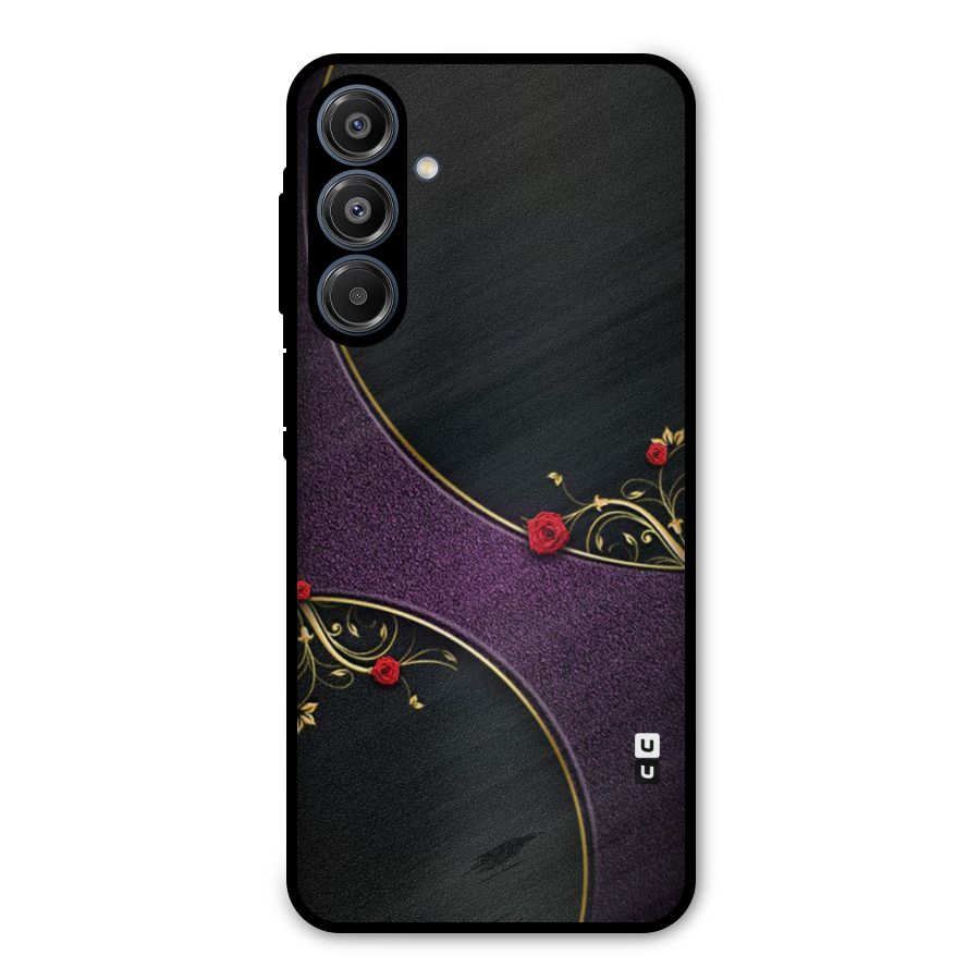 Flower Curves Metal Back Case for Galaxy A16 5G