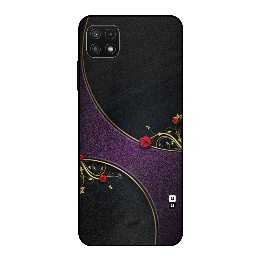 Flower Curves Metal Back Case for Galaxy A22 5G
