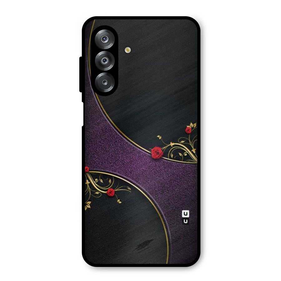 Flower Curves Metal Back Case for Galaxy A26