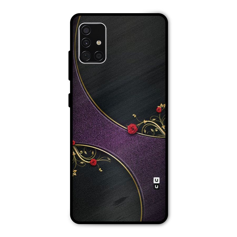 Flower Curves Metal Back Case for Galaxy A51