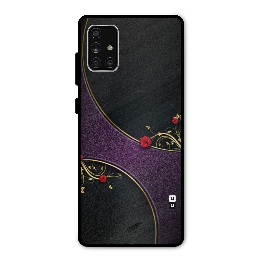 Flower Curves Metal Back Case for Galaxy A71
