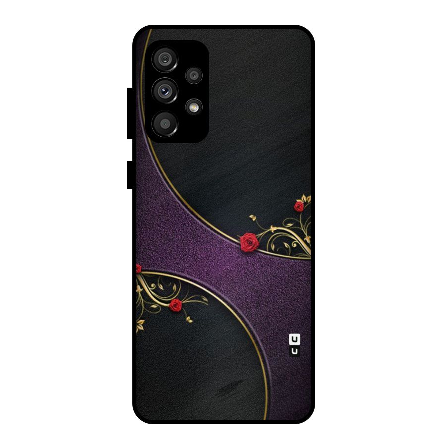 Flower Curves Metal Back Case for Galaxy A73 5G