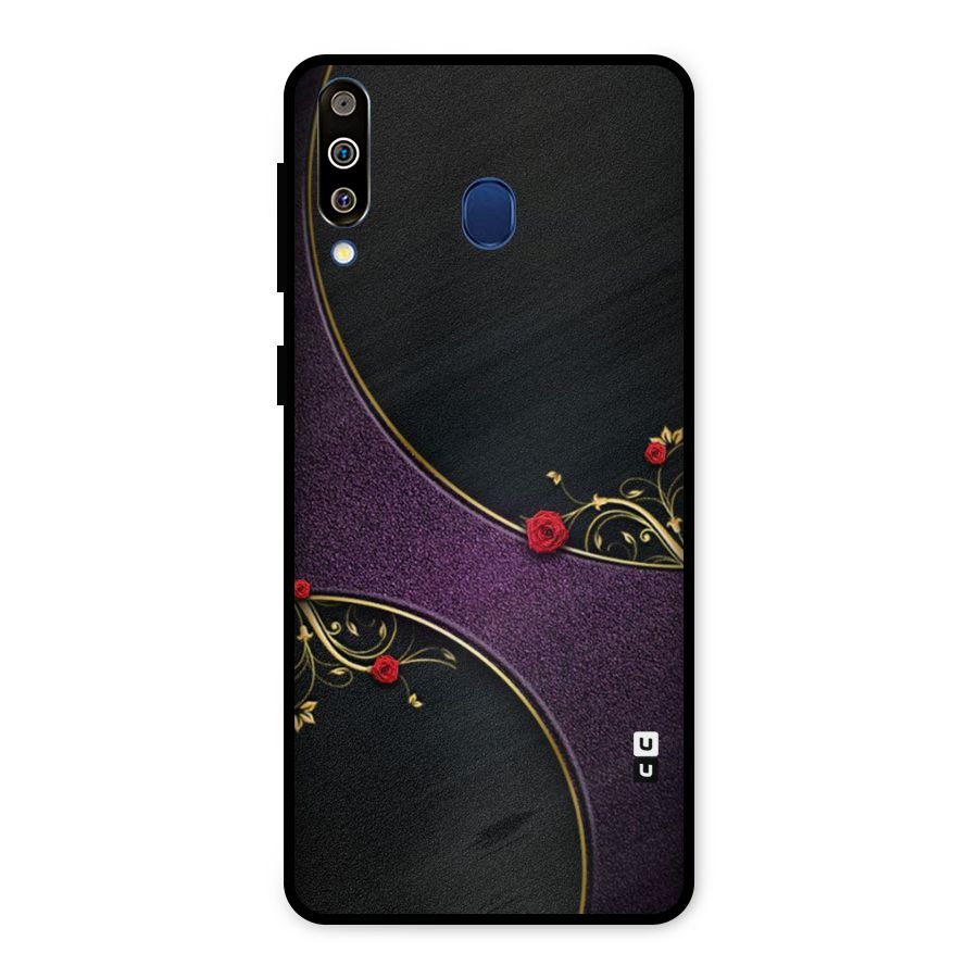 Flower Curves Metal Back Case for Galaxy M30