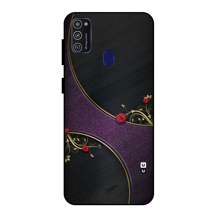 Flower Curves Metal Back Case for Galaxy M30s