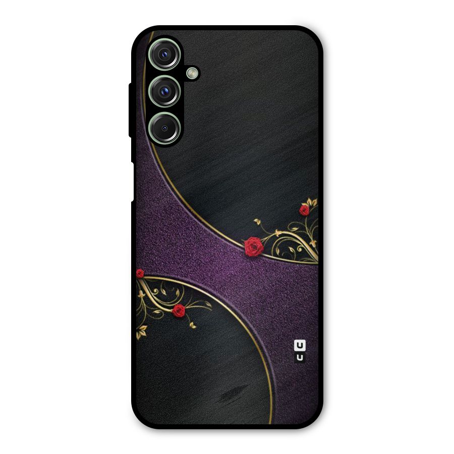 Flower Curves Metal Back Case for Galaxy M34