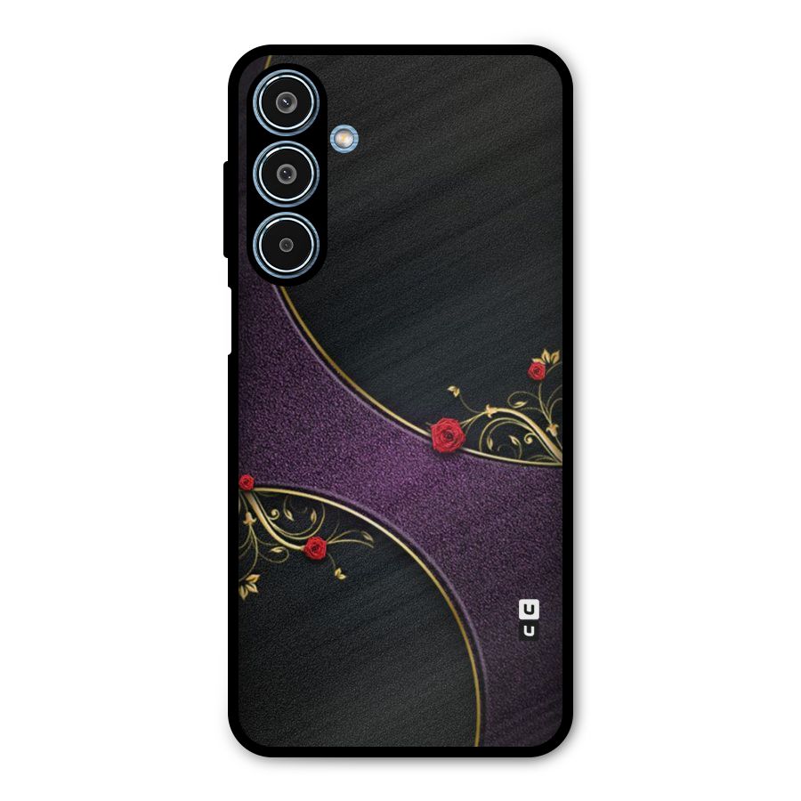 Flower Curves Metal Back Case for Galaxy M35