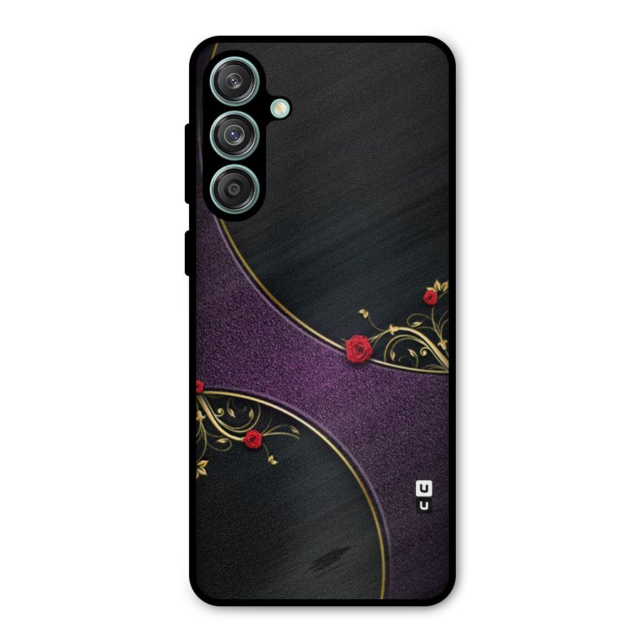 Flower Curves Metal Back Case for Galaxy M55 5G