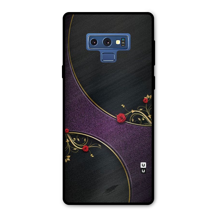 Flower Curves Metal Back Case for Galaxy Note 9