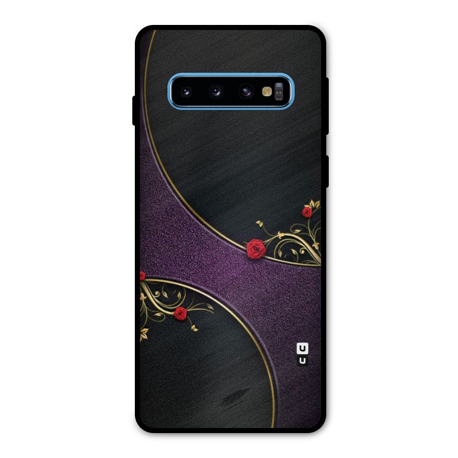 Flower Curves Metal Back Case for Galaxy S10