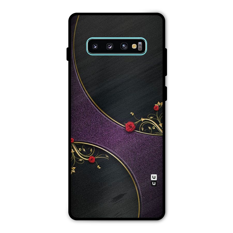 Flower Curves Metal Back Case for Galaxy S10 Plus