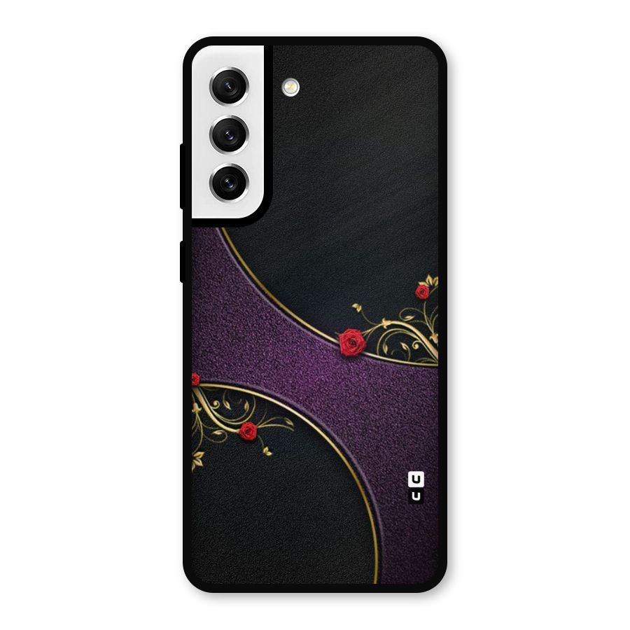 Flower Curves Metal Back Case for Galaxy S21 FE 5G