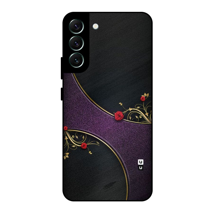 Flower Curves Metal Back Case for Galaxy S22 Plus 5G