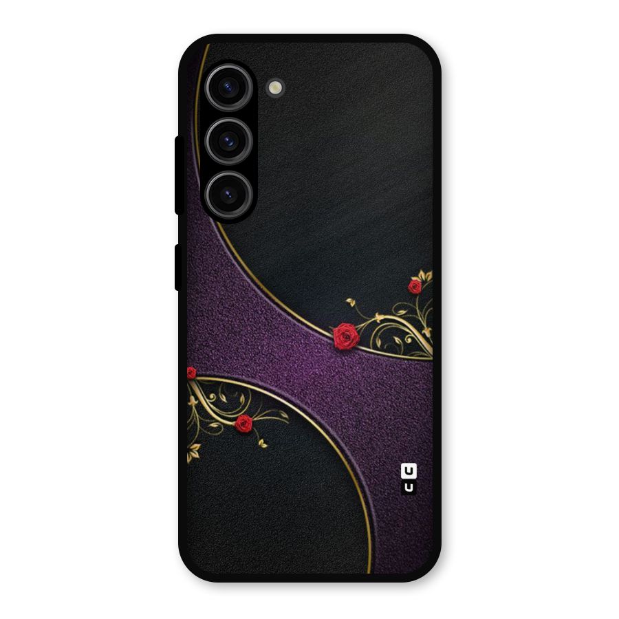 Flower Curves Metal Back Case for Galaxy S23