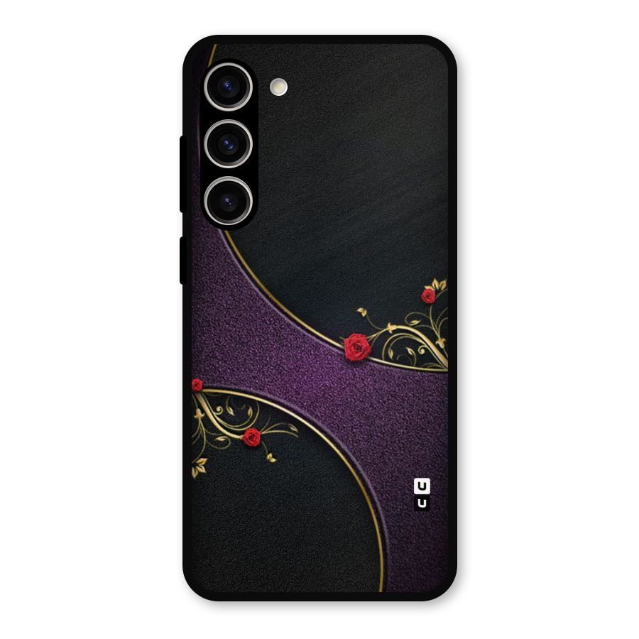 Flower Curves Metal Back Case for Galaxy S23 Plus