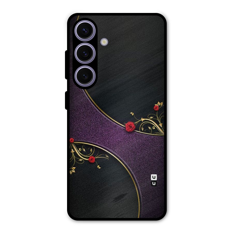 Flower Curves Metal Back Case for Galaxy S24