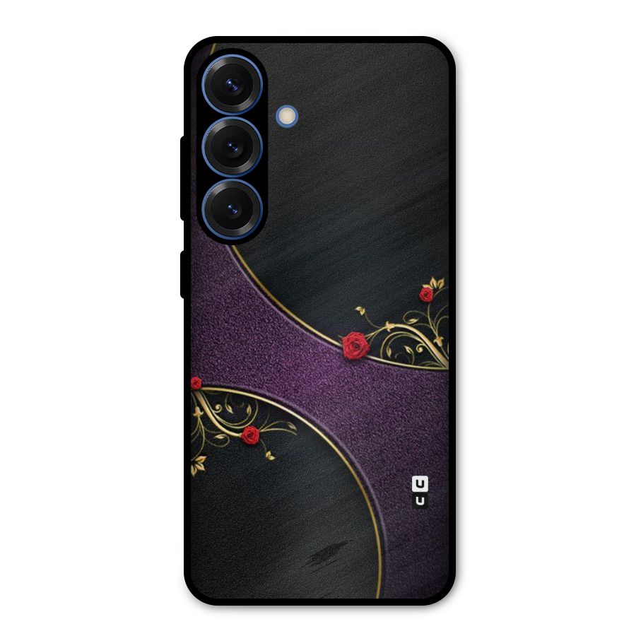 Flower Curves Metal Back Case for Galaxy S25