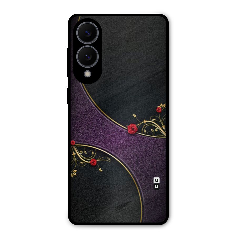 Flower Curves Metal Back Case for Galaxy S25 Edge