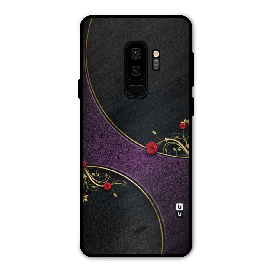 Flower Curves Metal Back Case for Galaxy S9 Plus