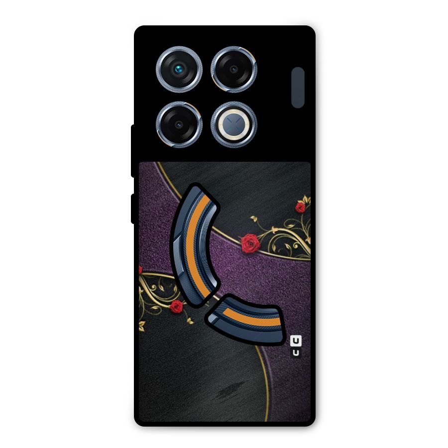 Flower Curves Metal Back Case for Infinix GT 20 Pro