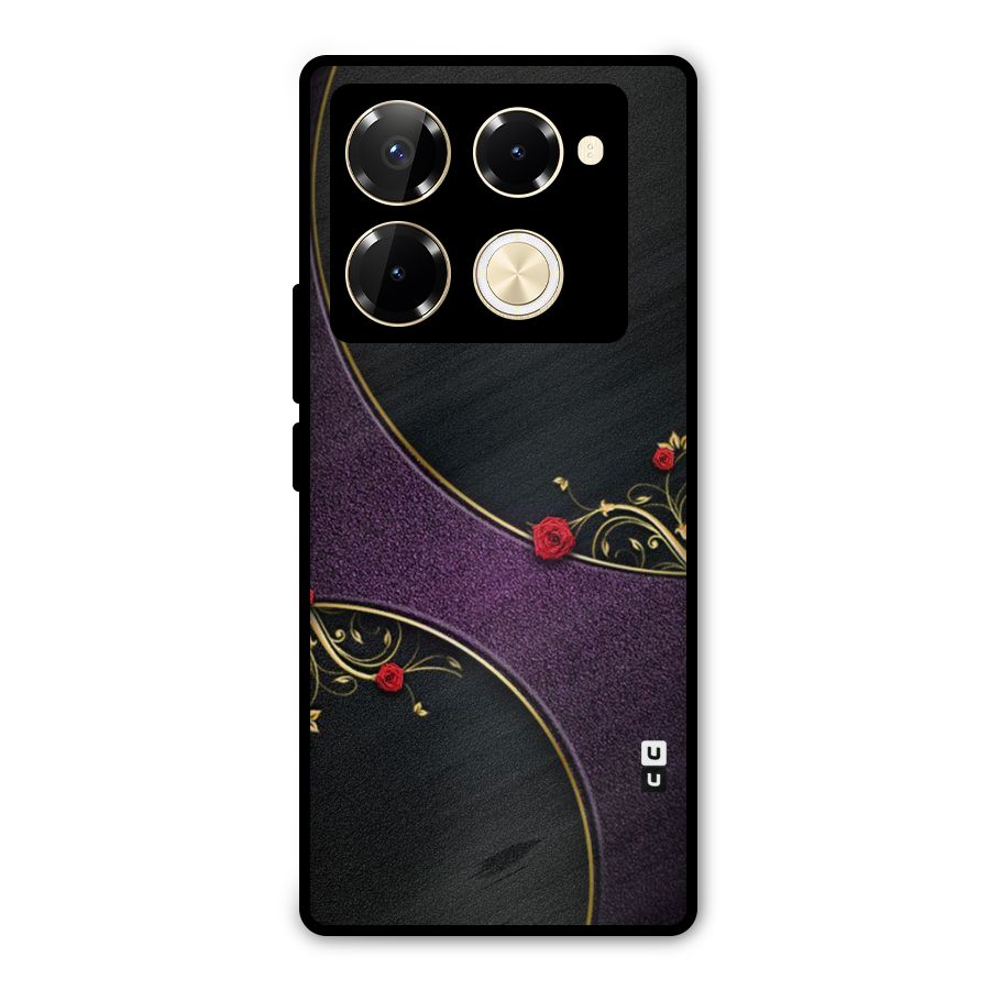 Flower Curves Metal Back Case for Infinix Note 40 Pro Plus
