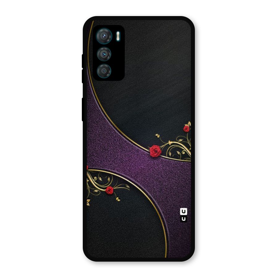 Flower Curves Metal Back Case for Moto G42