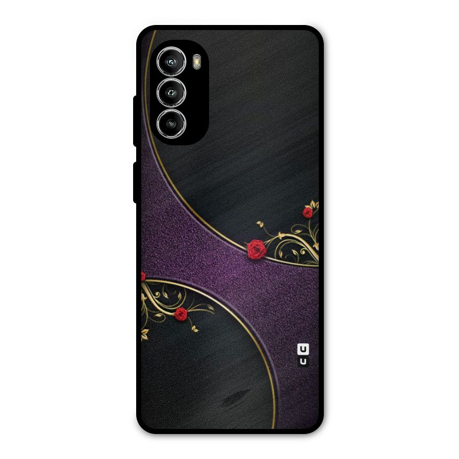 Flower Curves Metal Back Case for Moto G52
