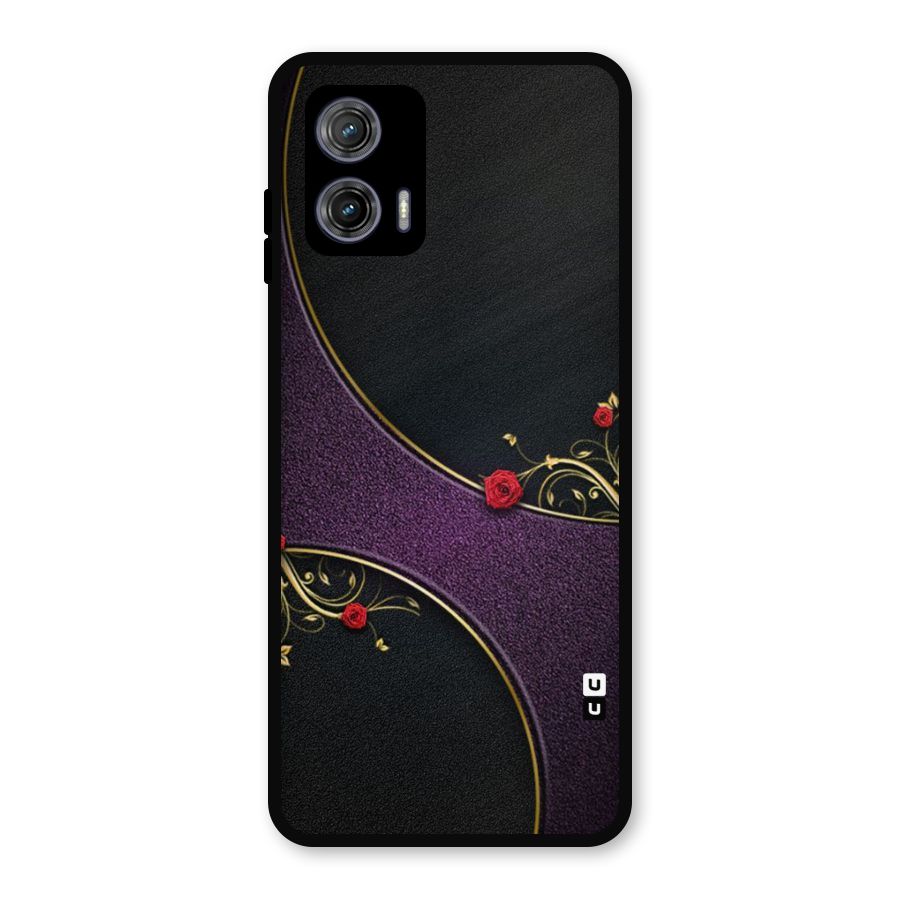 Flower Curves Metal Back Case for Moto G73