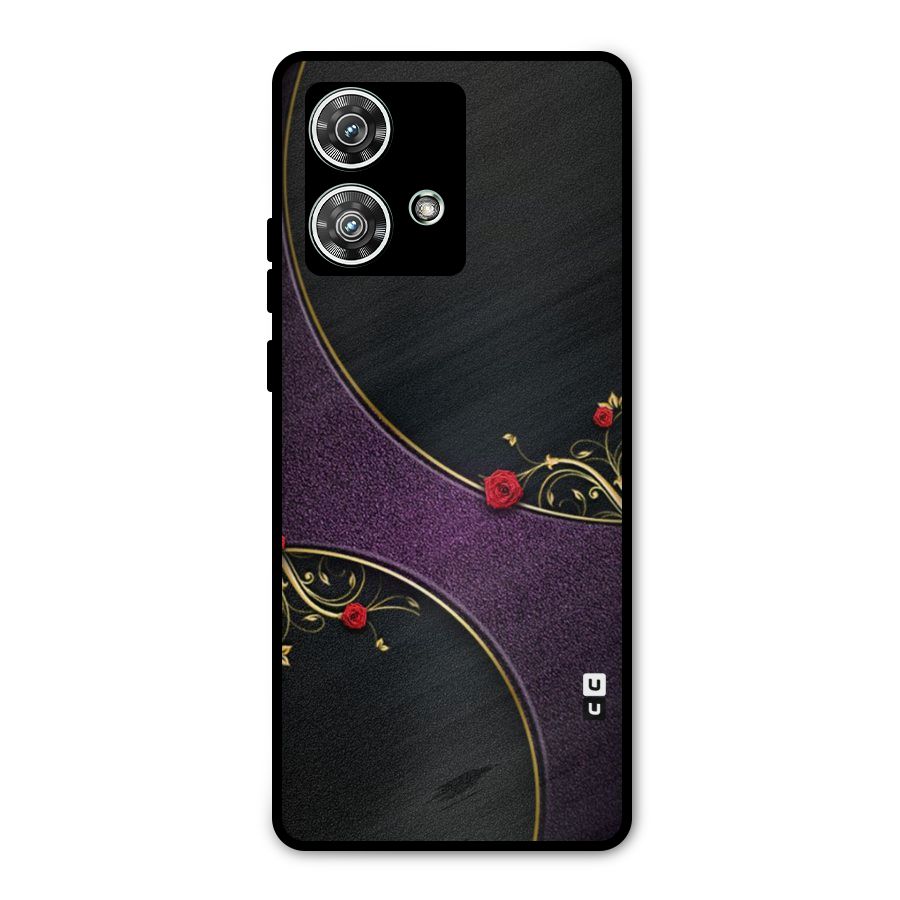 Flower Curves Metal Back Case for Motorola Edge 40 Neo