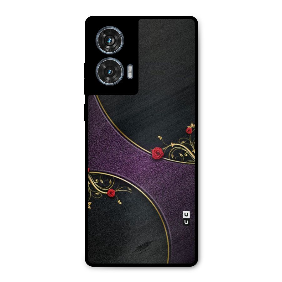 Flower Curves Metal Back Case for Motorola Edge 50 Fusion