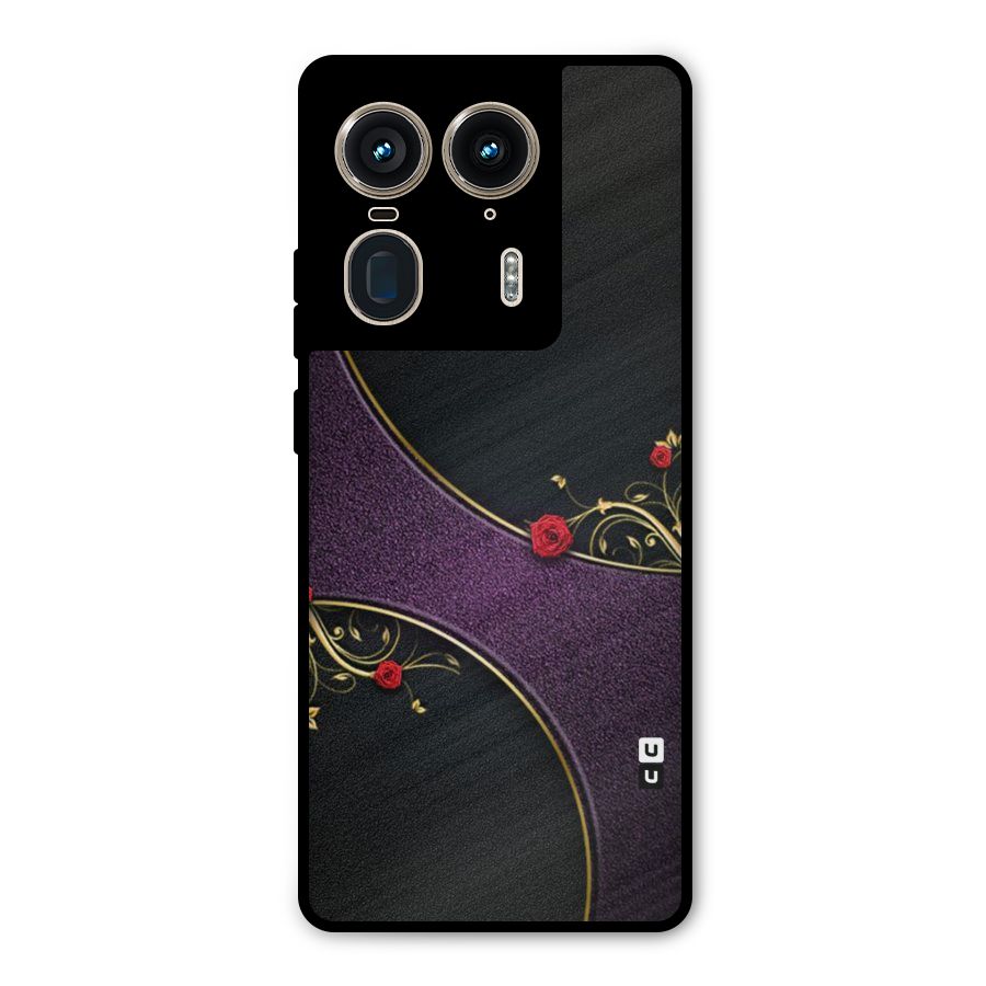 Flower Curves Metal Back Case for Motorola Edge 50 Ultra