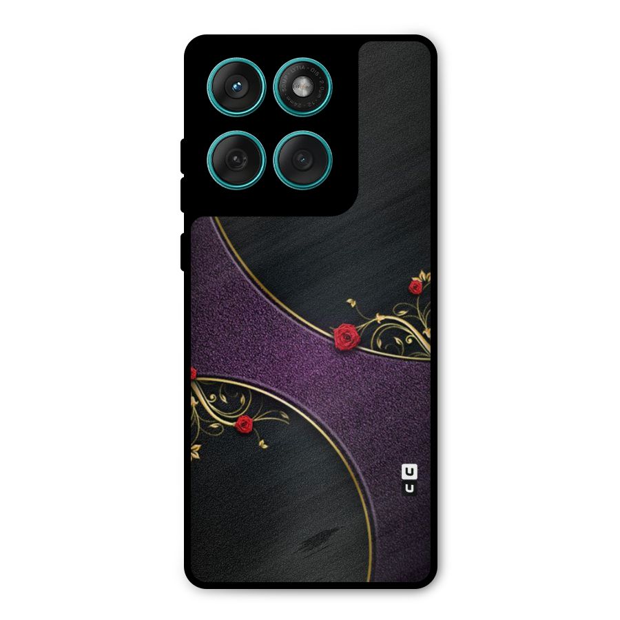 Flower Curves Metal Back Case for Motorola Edge 60 Fusion