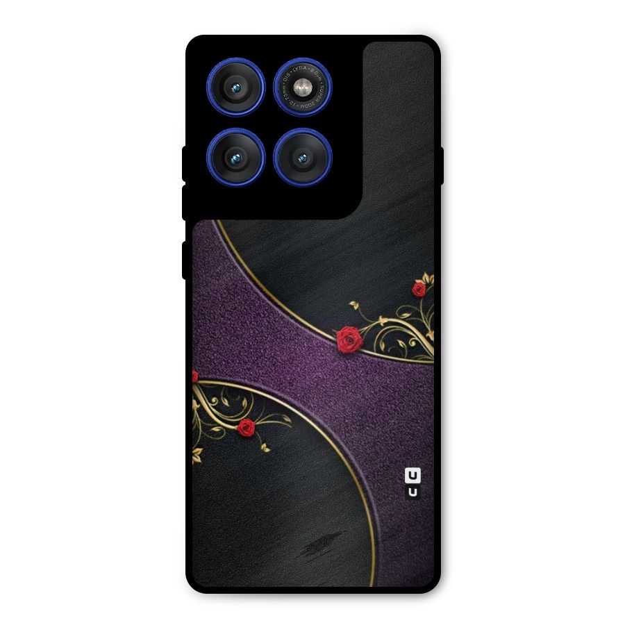 Flower Curves Metal Back Case for Motorola Edge 60 Pro