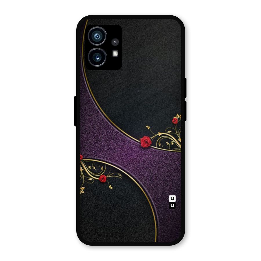 Flower Curves Metal Back Case for Nothing Phone 1