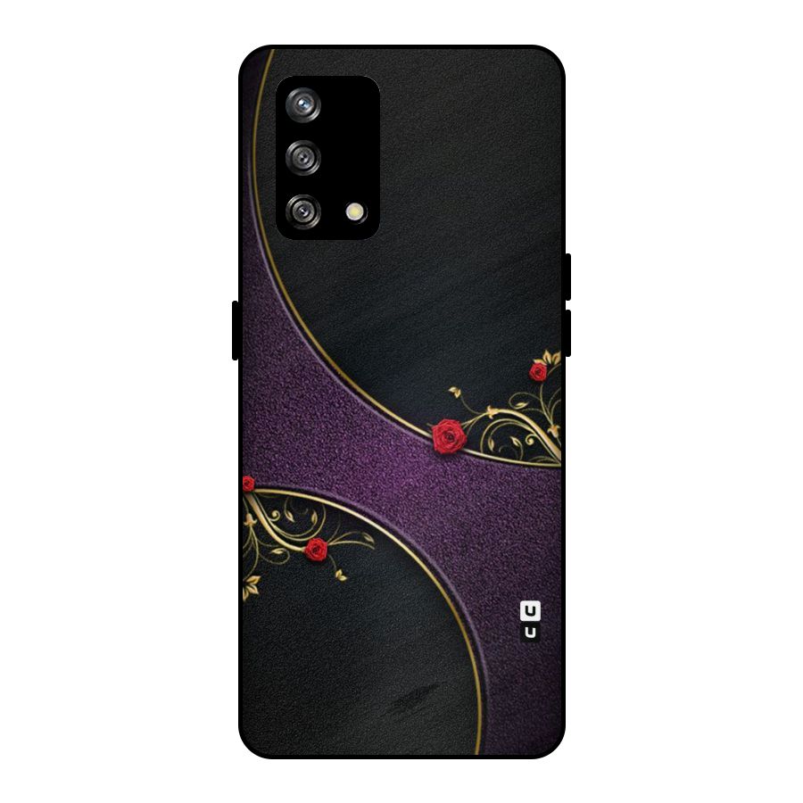 Flower Curves Metal Back Case for Oppo F19