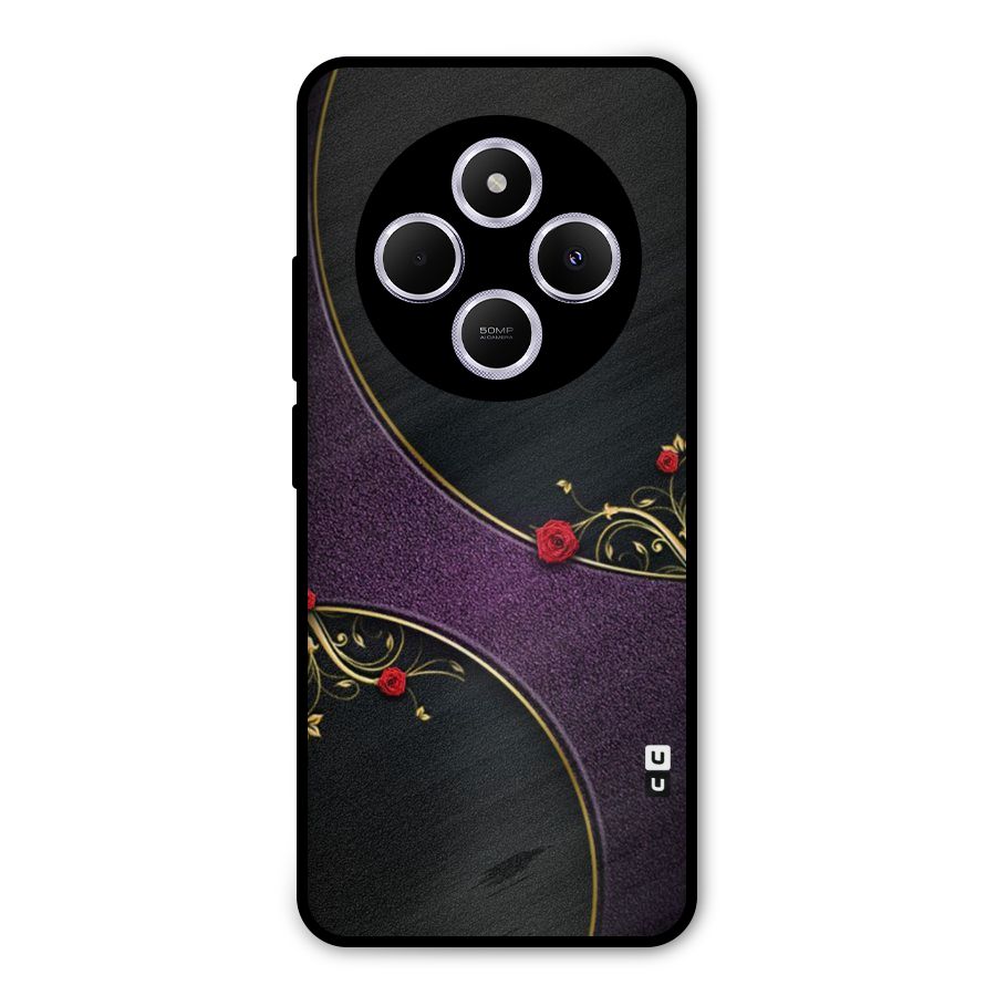 Flower Curves Metal Back Case for Poco C75 5G