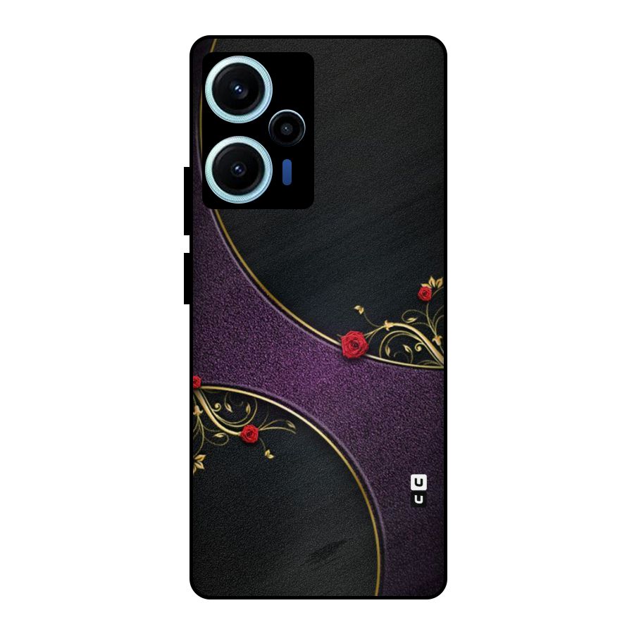 Flower Curves Metal Back Case for Poco F5