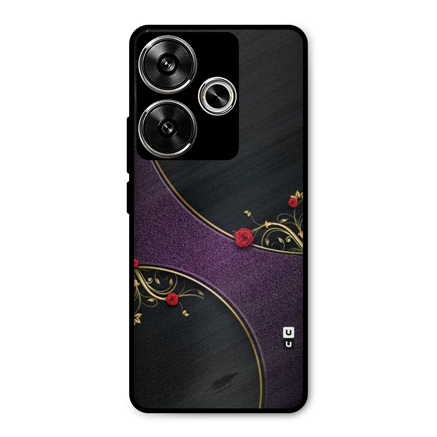 Flower Curves Metal Back Case for Poco F6