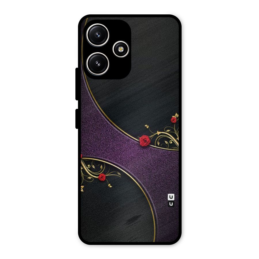 Flower Curves Metal Back Case for Poco M6 Pro