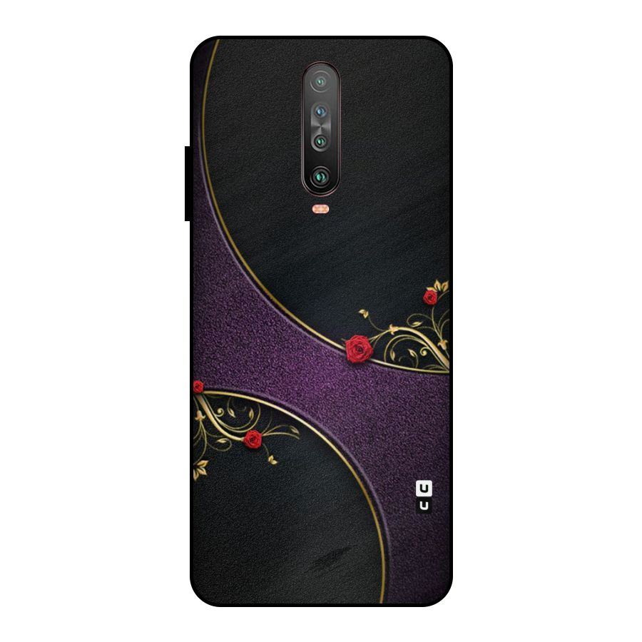 Flower Curves Metal Back Case for Poco X2
