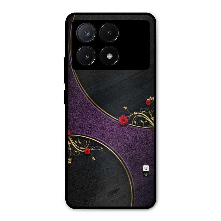 Flower Curves Metal Back Case for Poco X6 Pro