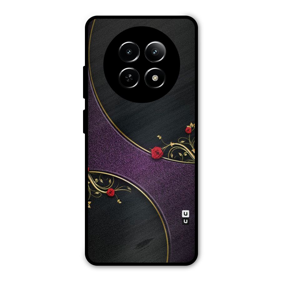 Flower Curves Metal Back Case for Realme 12 5G