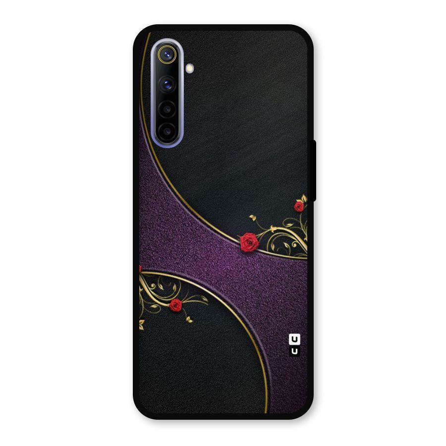 Flower Curves Metal Back Case for Realme 6i