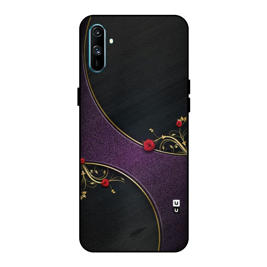 Flower Curves Metal Back Case for Realme C3