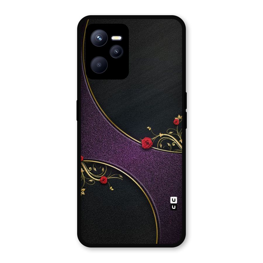 Flower Curves Metal Back Case for Realme C35