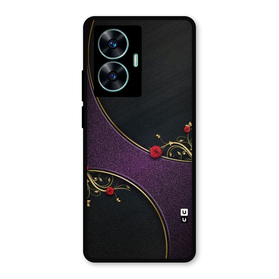 Flower Curves Metal Back Case for Realme C55
