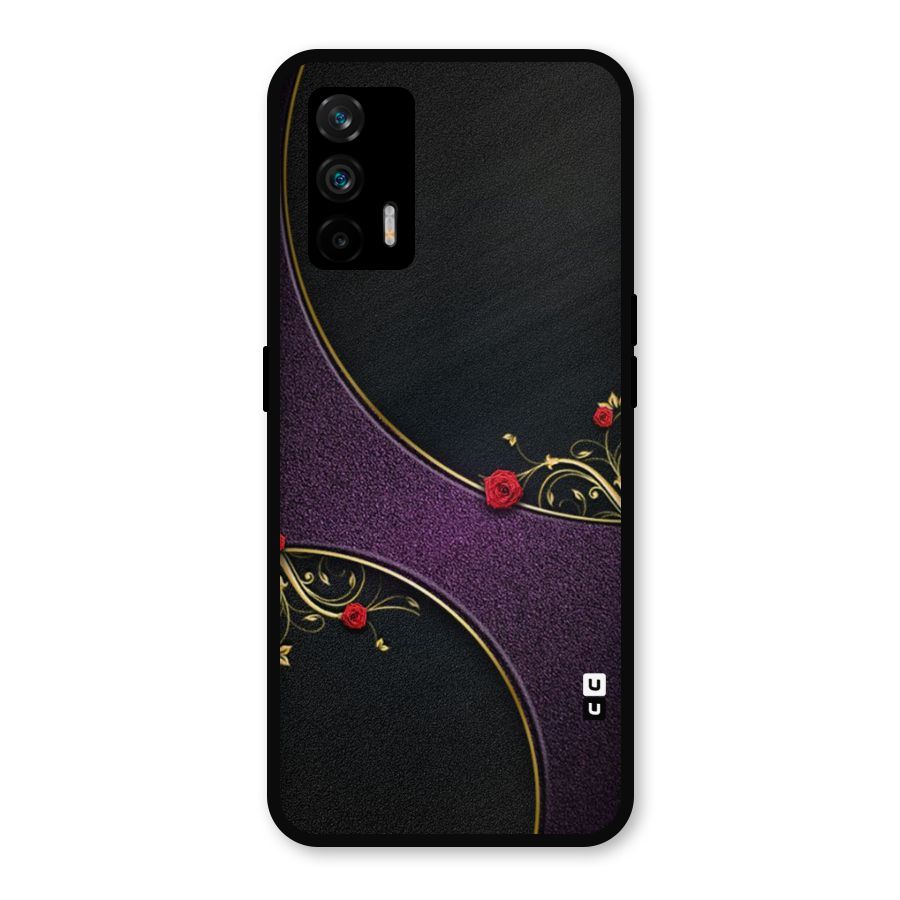 Flower Curves Metal Back Case for Realme GT 5G