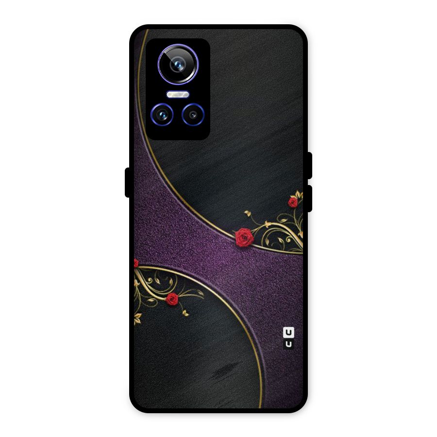 Flower Curves Metal Back Case for Realme GT Neo 3