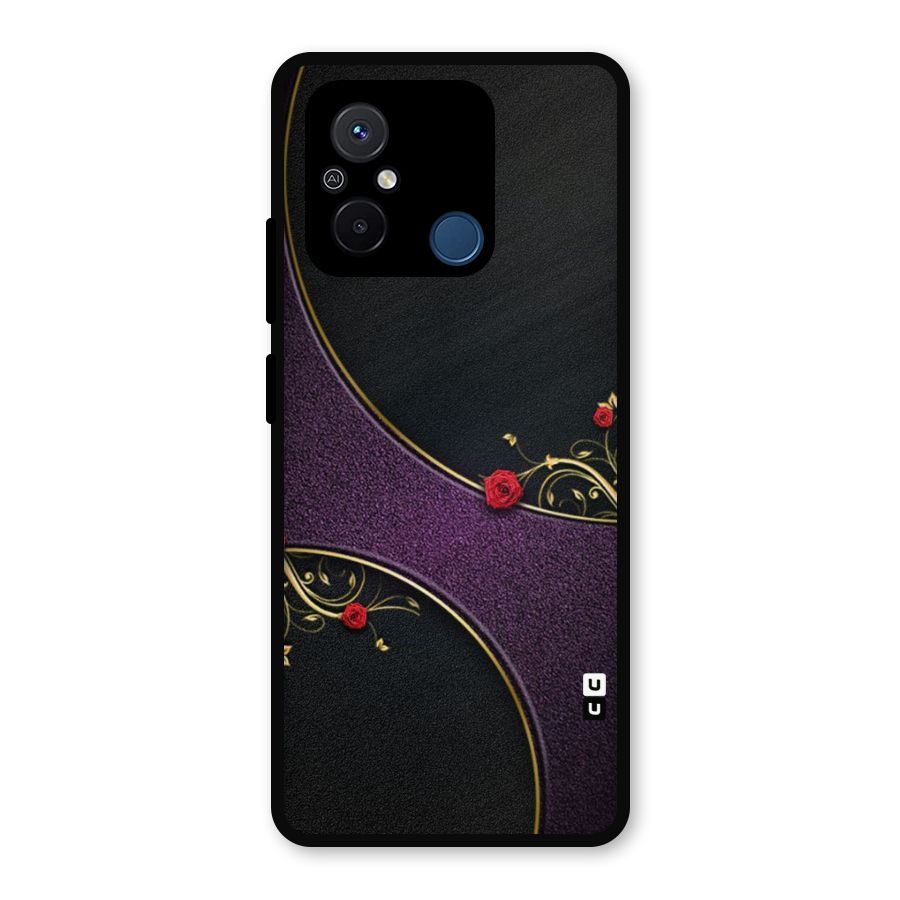 Flower Curves Metal Back Case for Redmi 12C